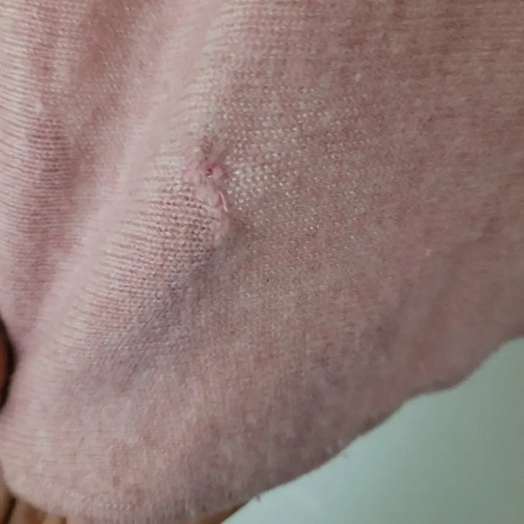 Charter Club Womens Cashmere Sweater M Pink Rose Boatneck Long Sleeve Round Neck - Picture 5 of 5